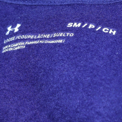 Mens UK Size S Under armour Blue Pullover Hoodie