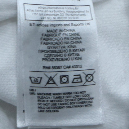 Mens UK Size M adidas White  T-Shirt
