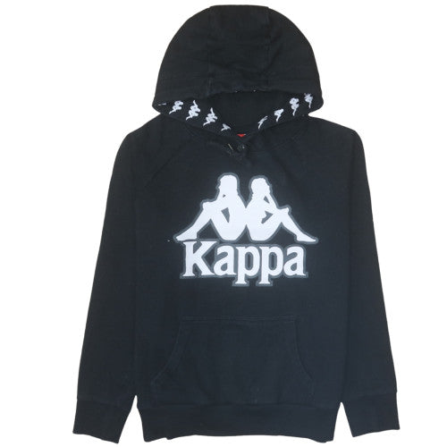 Womens UK Size M Kappa Black Pullover Hoodie