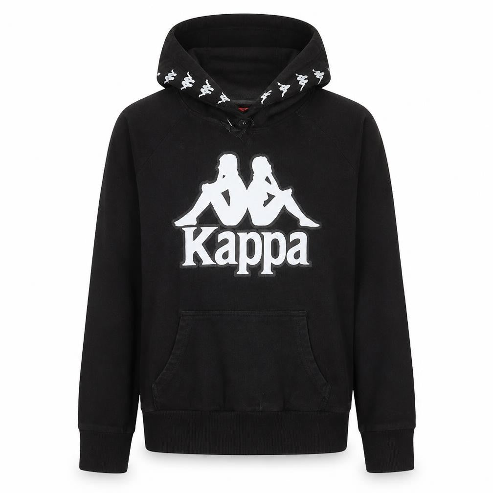 Womens UK Size M Kappa Black Pullover Hoodie