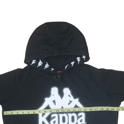 Womens UK Size M Kappa Black Pullover Hoodie