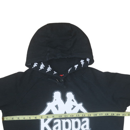 Womens UK Size M Kappa Black Pullover Hoodie