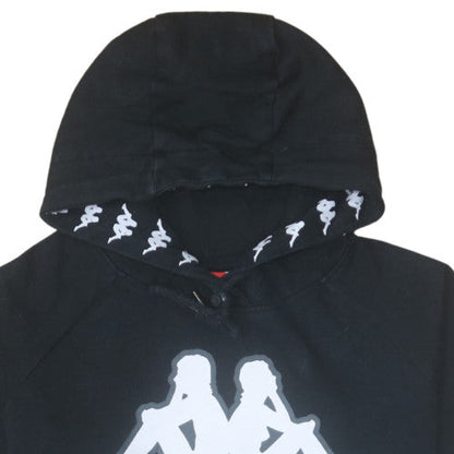 Womens UK Size M Kappa Black Pullover Hoodie