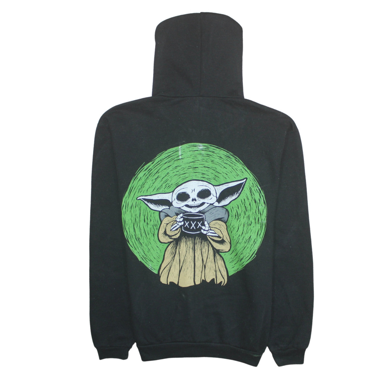 Womens UK Size M Grimm Designs Black Full Zip Hoodie