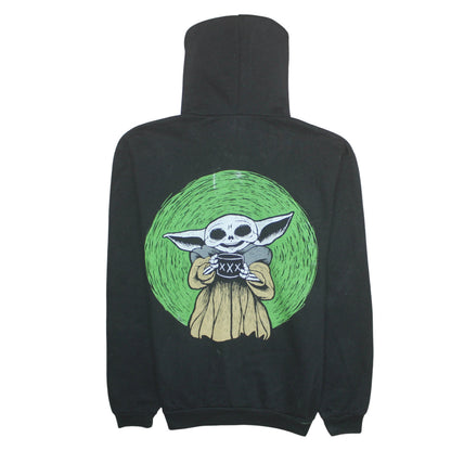 Womens UK Size M Grimm Designs Black Full Zip Hoodie