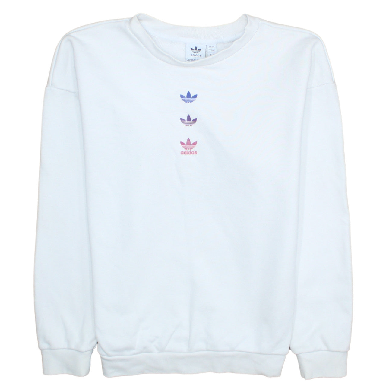 Womens UK Size 4 adidas White Pullover Sweatshirt
