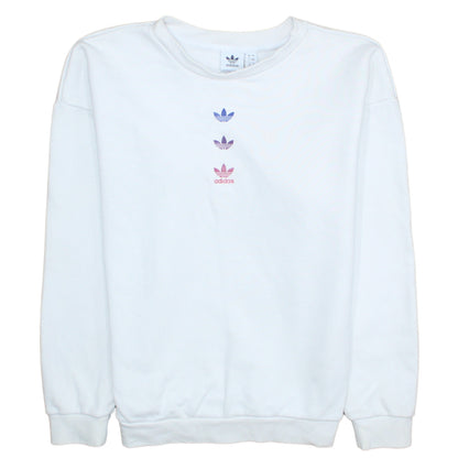 Womens UK Size 4 adidas White Pullover Sweatshirt
