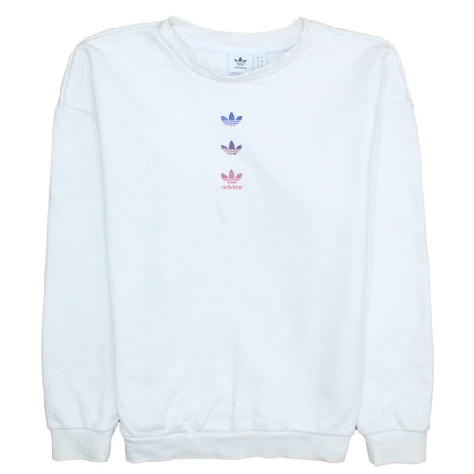 Womens UK Size 4 adidas White Pullover Sweatshirt