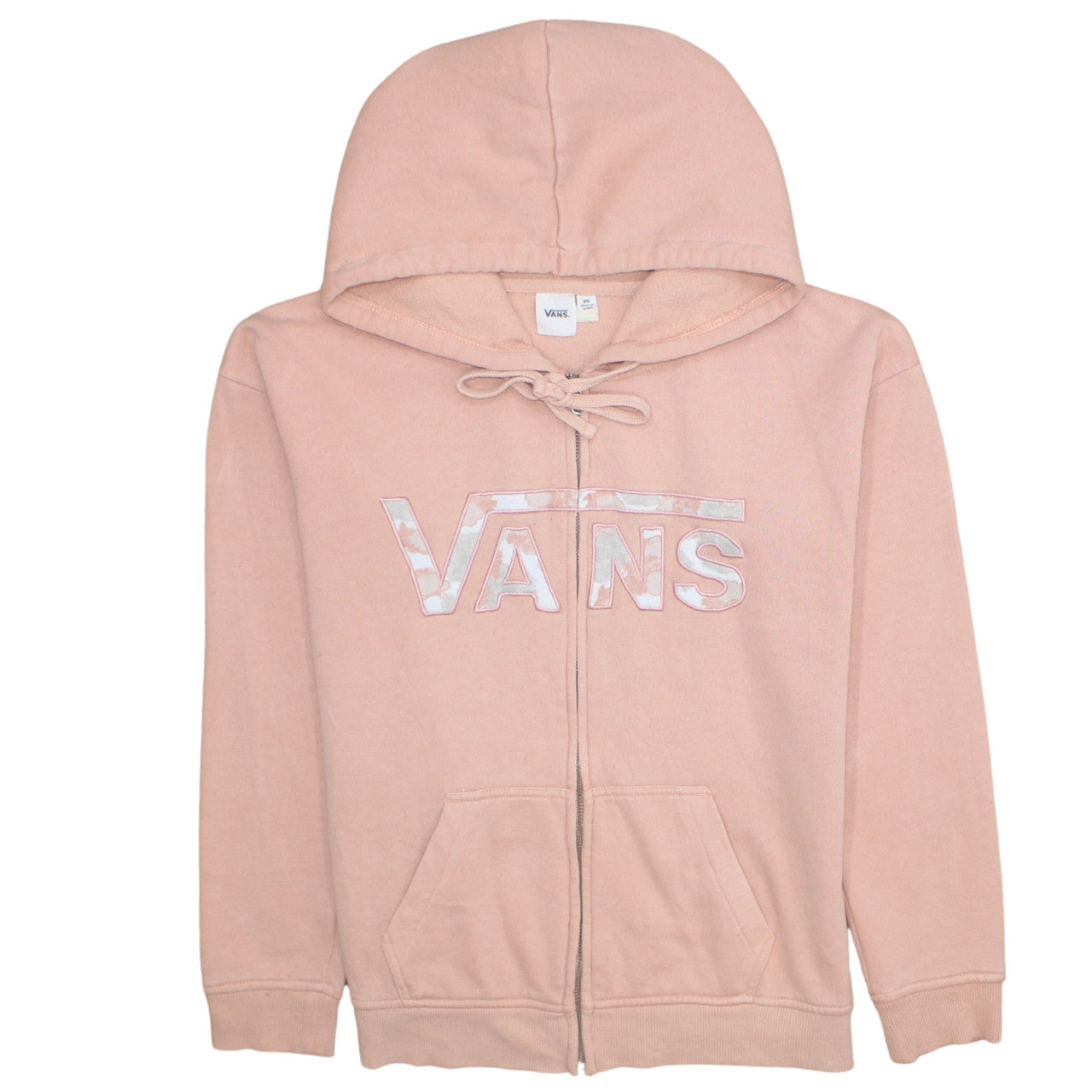 Womens UK Size XS VANS Pink Full Zip Hoodie