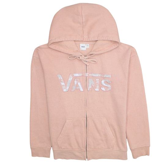 Womens UK Size XS VANS Pink Full Zip Hoodie