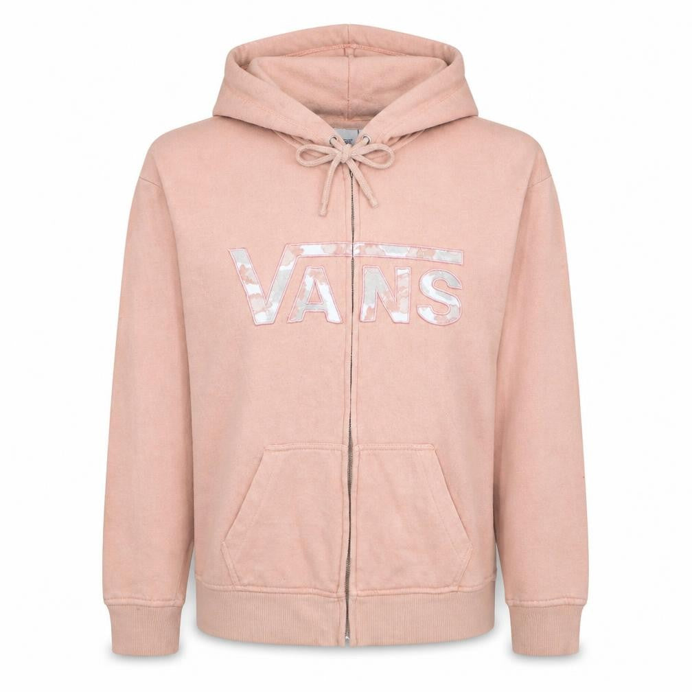 Womens UK Size XS VANS Pink Full Zip Hoodie