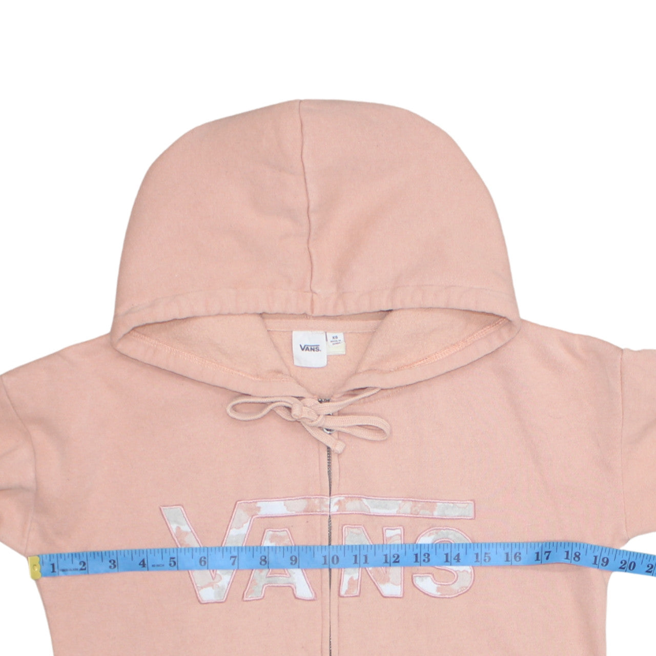 Womens UK Size XS VANS Pink Full Zip Hoodie