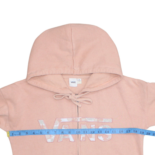 Womens UK Size XS VANS Pink Full Zip Hoodie