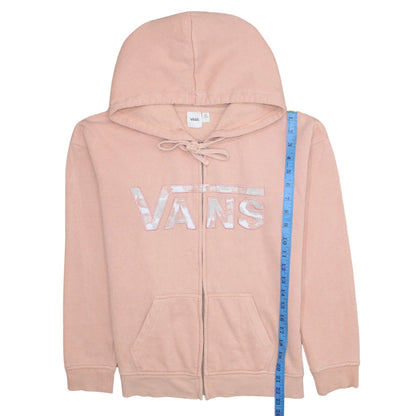 Womens UK Size XS VANS Pink Full Zip Hoodie