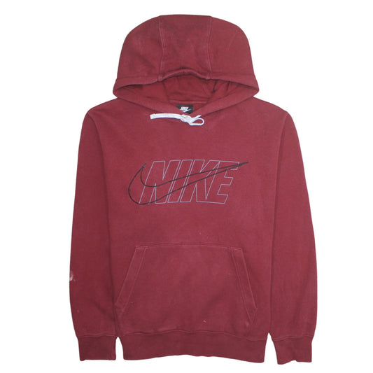 Mens UK Size L Nike Red Pullover Hoodie