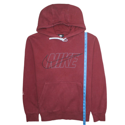 Mens UK Size L Nike Red Pullover Hoodie