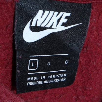 Mens UK Size L Nike Red Pullover Hoodie