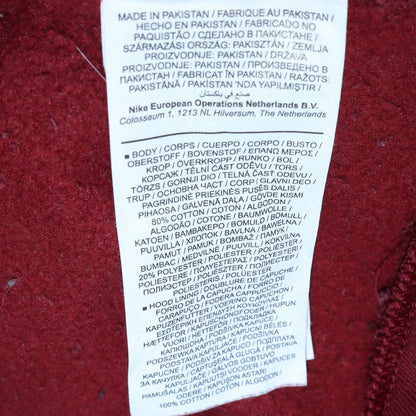 Mens UK Size L Nike Red Pullover Hoodie