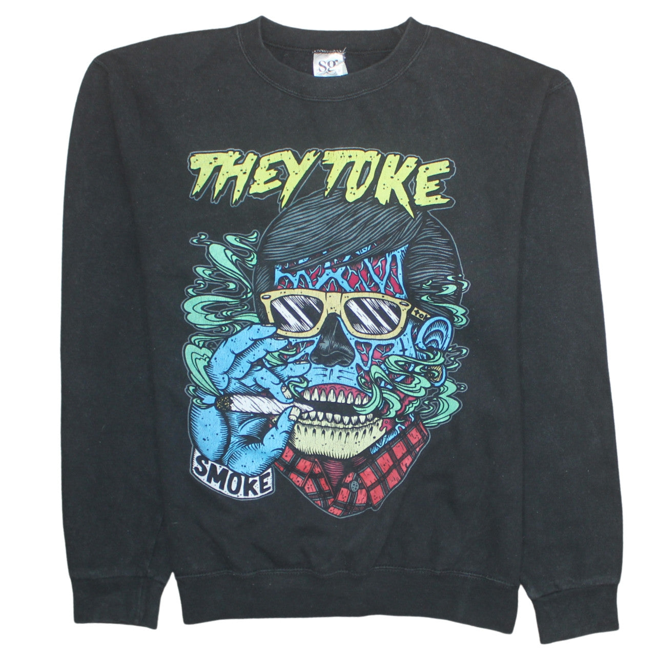 Unisex Adults UK Size L SG Black Pullover Sweatshirt