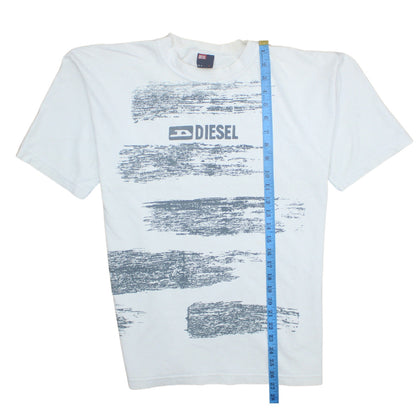 Mens UK Size M Diesel White  T-Shirt
