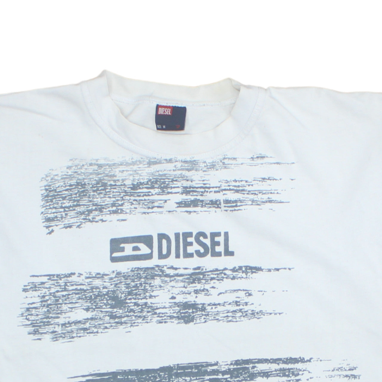 Mens UK Size M Diesel White  T-Shirt