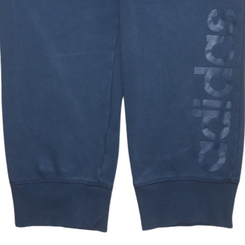 Mens UK Size L adidas Regular Fit Jogger Blue Trousers
