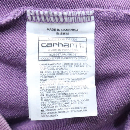 Mens UK Size S Carhartt Purple Pullover Hoodie