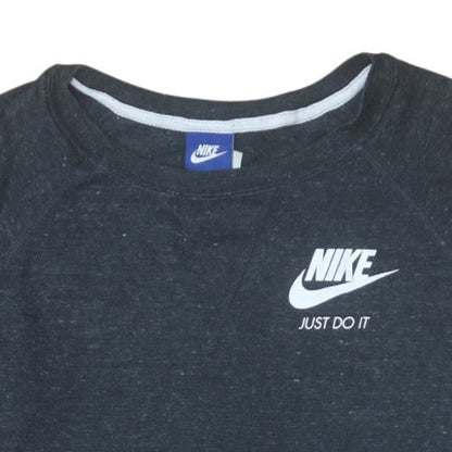 Nike Men's Black Long Sleeve Just Do It Crew Neck T-Shirt Size M