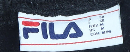 Mens UK Size M FILA Regular Fit Jogger Black Trousers