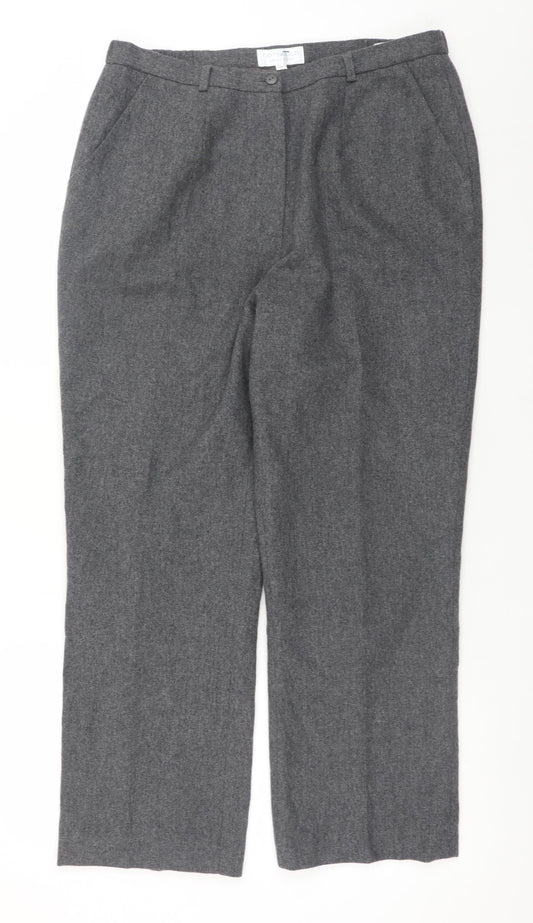 Womens UK Size 16 Cotswold Collections Classic Fit Dress Pants Grey Trousers