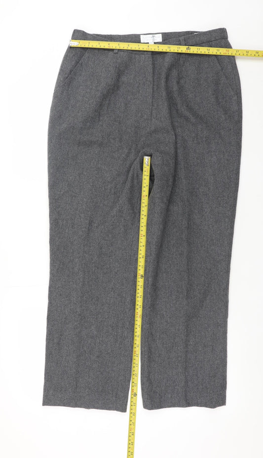Womens UK Size 16 Cotswold Collections Classic Fit Dress Pants Grey Trousers