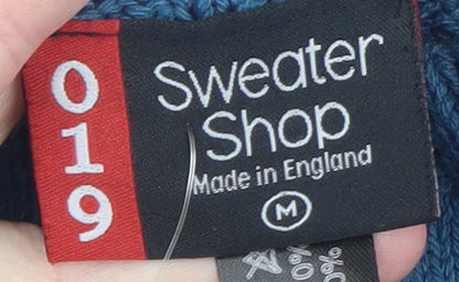 Mens UK Size M Sweater Shop Blue Pullover Jumper