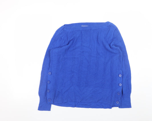 Womens UK Size 14 Marks and Spencer Blue Pullover Jumper