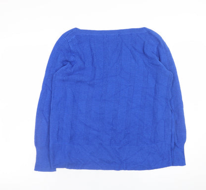 Womens UK Size 14 Marks and Spencer Blue Pullover Jumper
