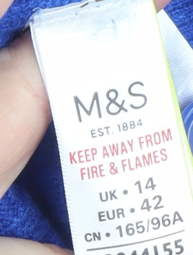 Womens UK Size 14 Marks and Spencer Blue Pullover Jumper