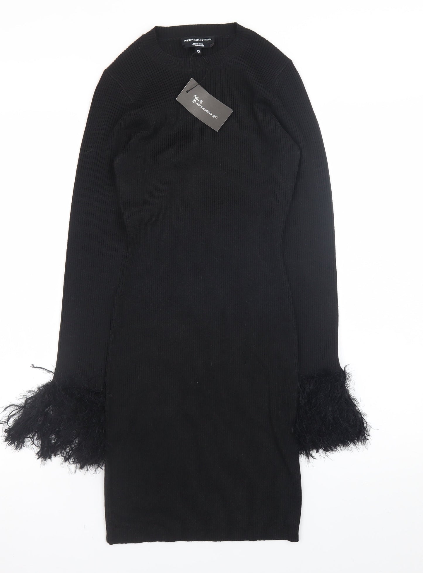 Womens UK Size XS Wednesday's Girl Bodycon Dress