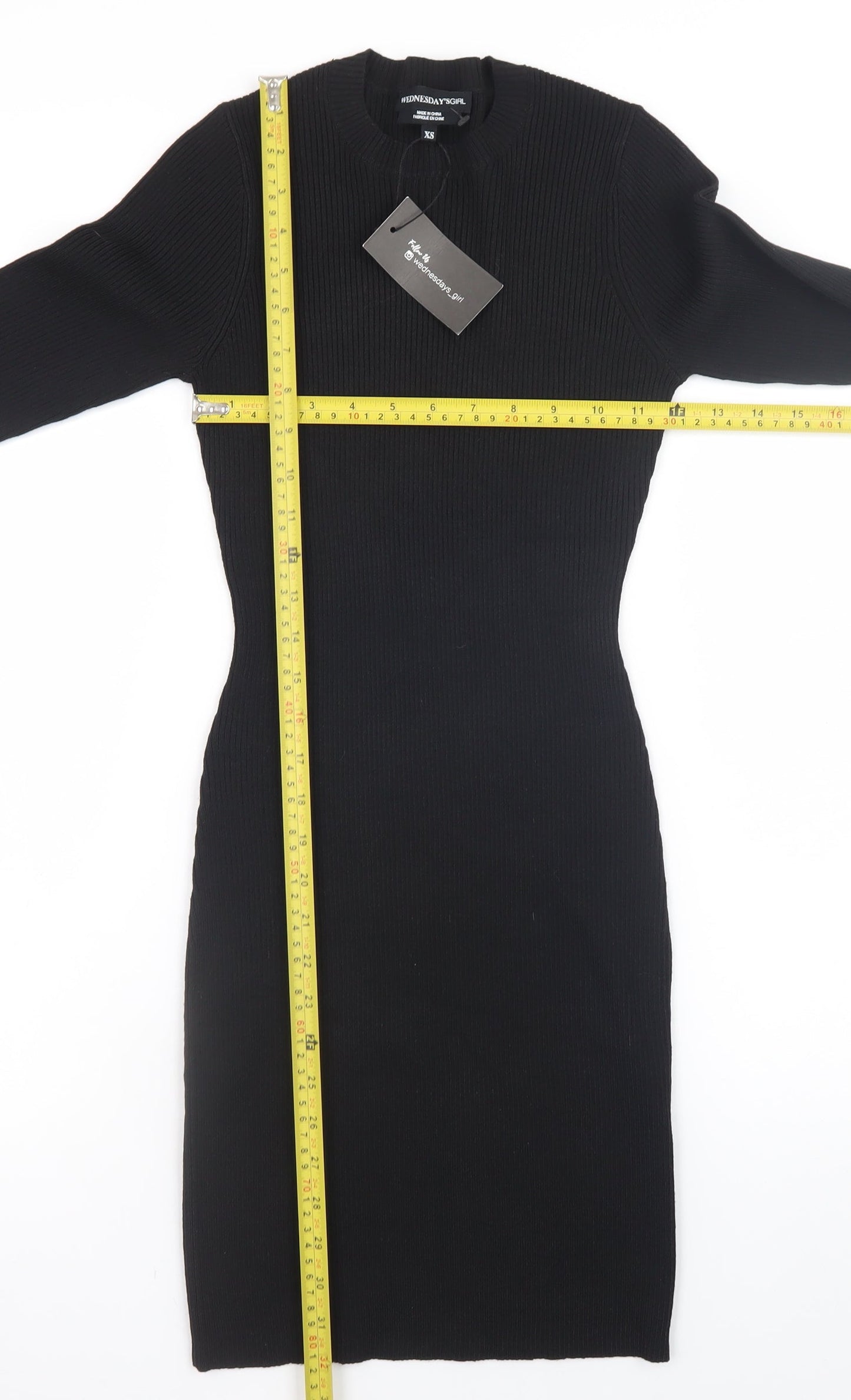Womens UK Size XS Wednesday's Girl Bodycon Dress