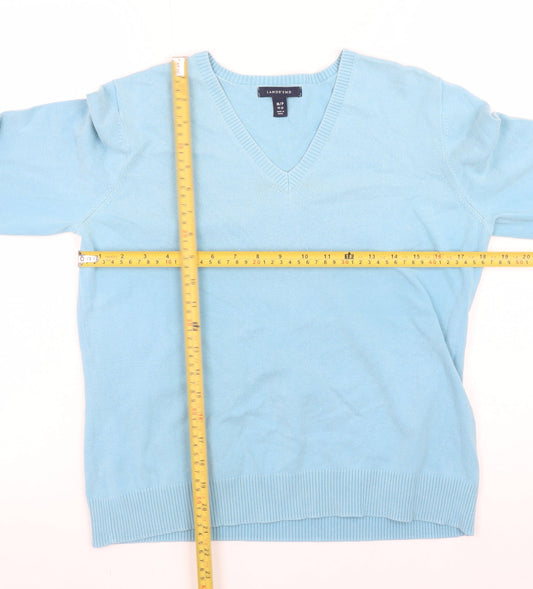 Womens UK Size 12 Lands' End Blue Pullover Jumper
