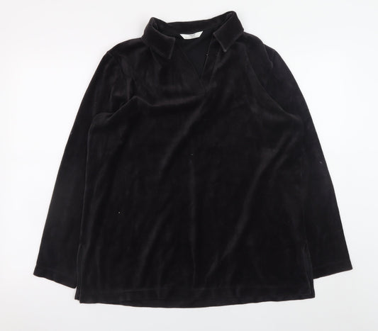 Womens UK Size 16 Marks and Spencer Black Pullover Sweatshirt