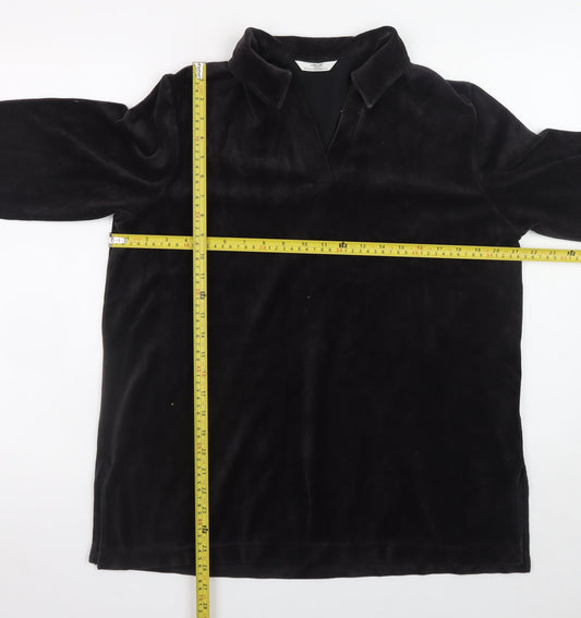Womens UK Size 16 Marks and Spencer Black Pullover Sweatshirt
