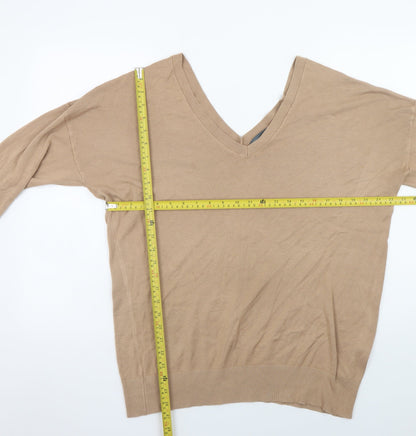 Womens UK Size M Sosandar Beige Pullover Jumper