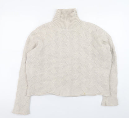 Womens UK Size 14 Poetry Beige Pullover Jumper