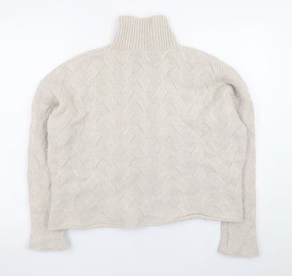 Womens UK Size 14 Poetry Beige Pullover Jumper