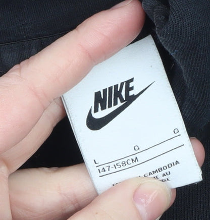 Teens UK Size L Nike Black Full Zip Hoodie