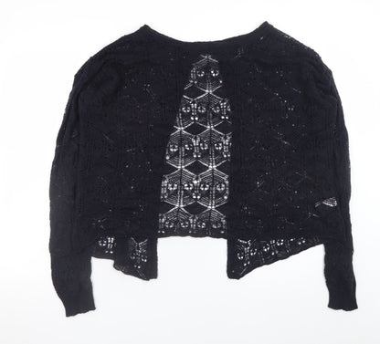 Womens UK Size 14 Topshop Black Cardigan Jumper