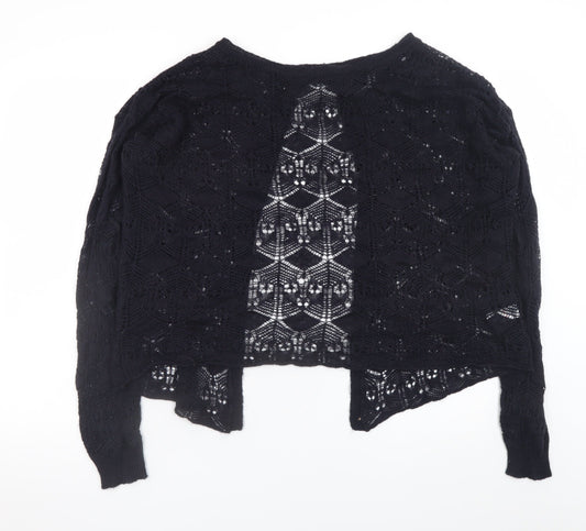 Womens UK Size 14 Topshop Black Cardigan Jumper