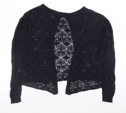 Womens UK Size 14 Topshop Black Cardigan Jumper