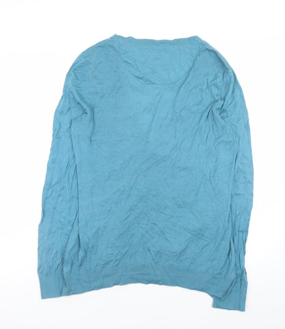 Womens UK Size L Ness Blue Cardigan Jumper