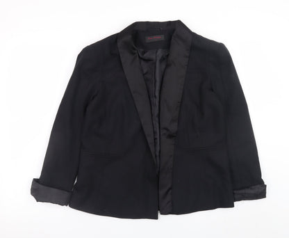 Miss Selfridge Women’s Black Blazer Jacket Size 12 Classic Mid-Length