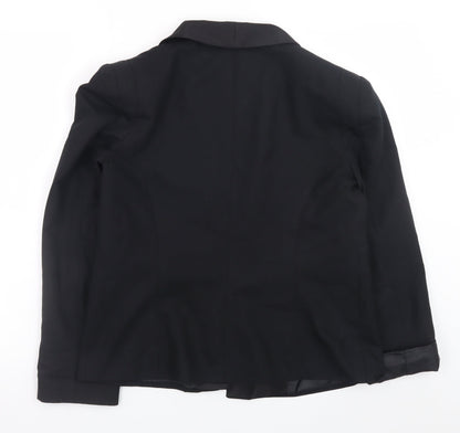 Miss Selfridge Women’s Black Blazer Jacket Size 12 Classic Mid-Length